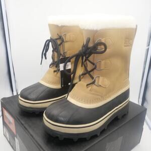 NEW Sorel Caribou Youth 5 WP Boots Insulated Winter Snow Buff  Brown